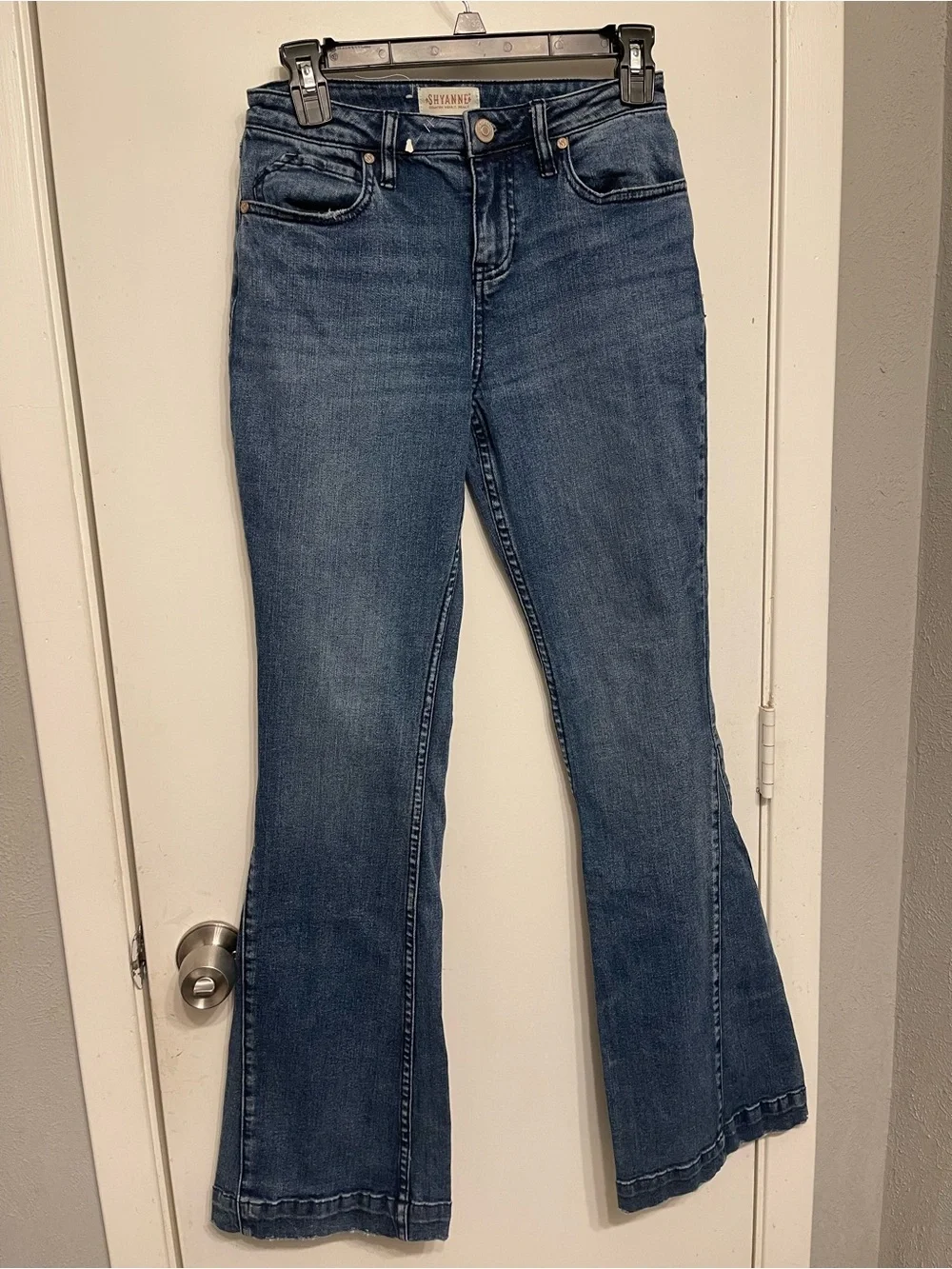 Shyanne Women’s Western Flare Bootcut Jeans Blue Denim 27x34 Long Inseam Cowgirl